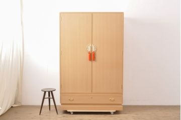 中古　国産　コートなど大切な洋服の収納に!高級総桐箪笥ワードローブ(並厚)(洋服箪笥、桐たんす、タンス)(R-055919)