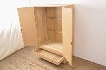 中古　国産　コートなど大切な洋服の収納に!高級総桐箪笥ワードローブ(並厚)(洋服箪笥、桐たんす、タンス)(R-055919)