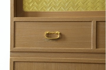 中古　美品　伝統工芸品　名古屋総桐箪笥(並厚・四方丸)　衣装盆に至るまで凝ったつくりの高級品着物箪笥　(R-055924)