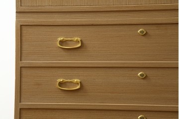 中古　美品　伝統工芸品　名古屋総桐箪笥(並厚・四方丸)　衣装盆に至るまで凝ったつくりの高級品着物箪笥　(R-055924)