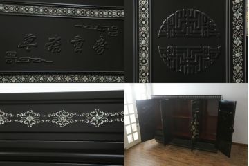 中古　美品　最高級品　組立て式　希少!豪華絢爛な装飾が存在感を放つ螺鈿細工のワードローブ(衣装タンス、収納棚、洋服タンス)(定価約500万円)(R-055928)