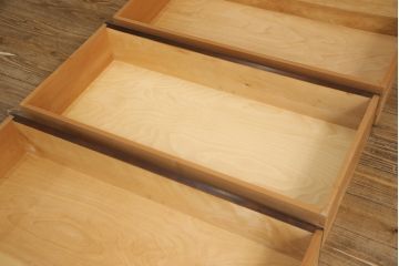 中古　松本民芸家具　天板リメイク　和・洋問わずに取り入れやすいシンプルなローチェスト(ローボード、テレビ台、衣装箪笥、整理箪笥、引き出し)(R-055929)