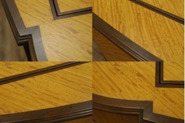 中古　アメリカ高級家具　モダンなデザインが目を引くカウンターテーブル　(R-055932)
