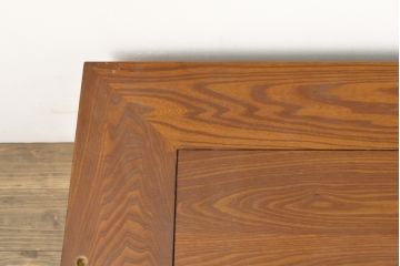 中古　民芸家具　総ケヤキ材　和の趣ある空間づくりにオススメのテレビ台(テレビボード、ローボード、収納棚、戸棚)(R-055936)