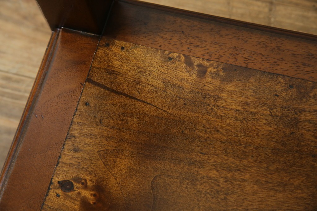 中古　美品　高級ヨーロッパ輸入家具　マホガニー材　サイドテーブル　定価約18万円　(R-055939)