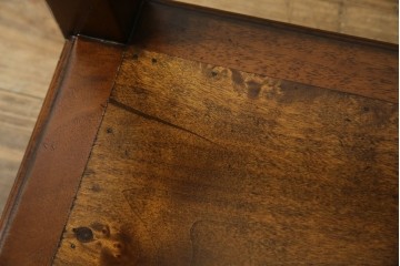 中古　美品　高級ヨーロッパ輸入家具　マホガニー材　サイドテーブル　定価約18万円　(R-055939)