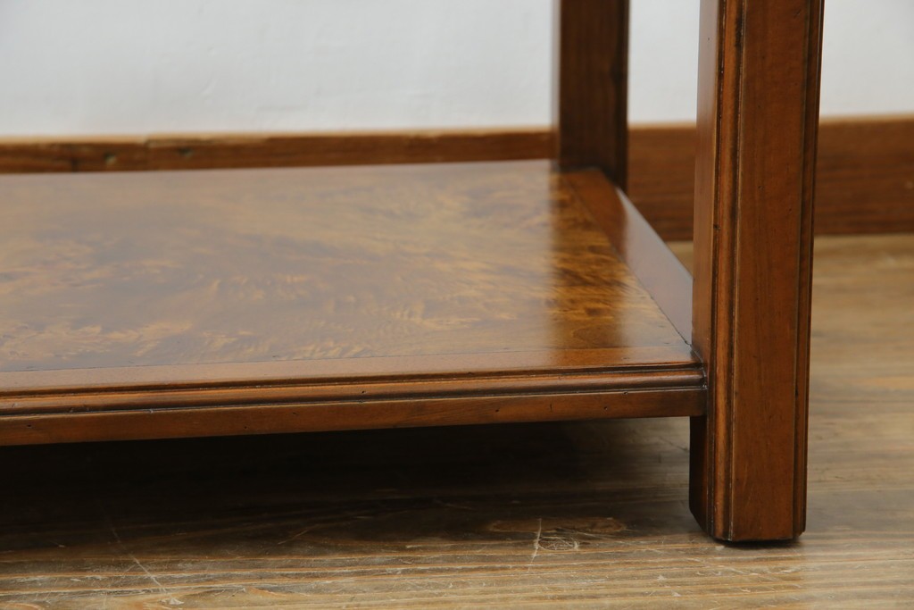 中古　美品　高級ヨーロッパ輸入家具　マホガニー材　サイドテーブル　定価約18万円　(R-055939)