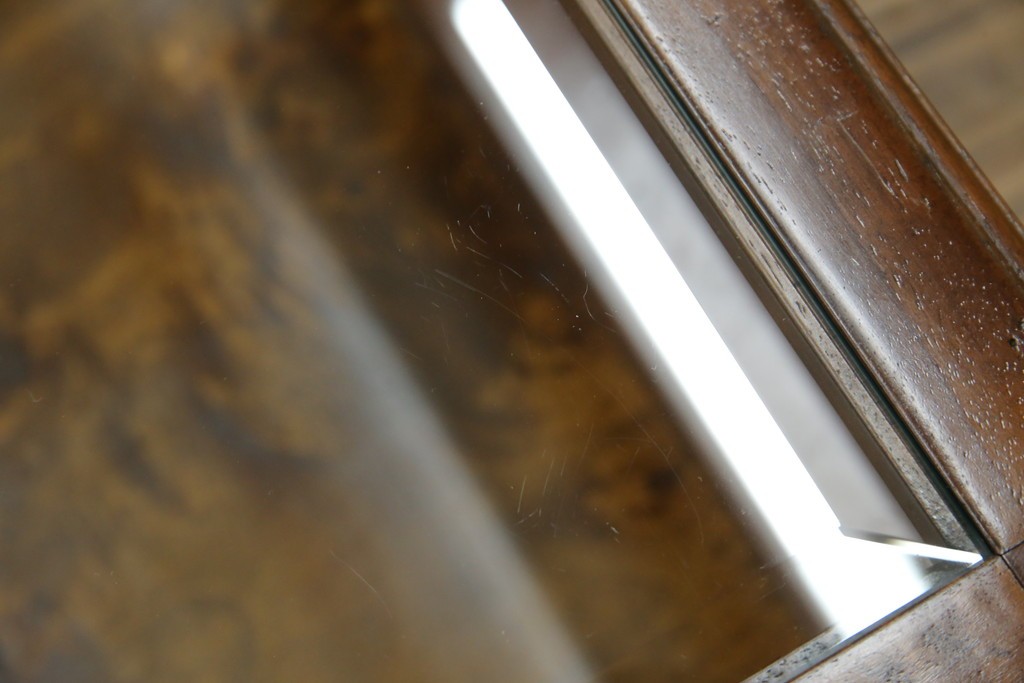 中古　美品　高級ヨーロッパ輸入家具　マホガニー材　サイドテーブル　定価約18万円　(R-055939)