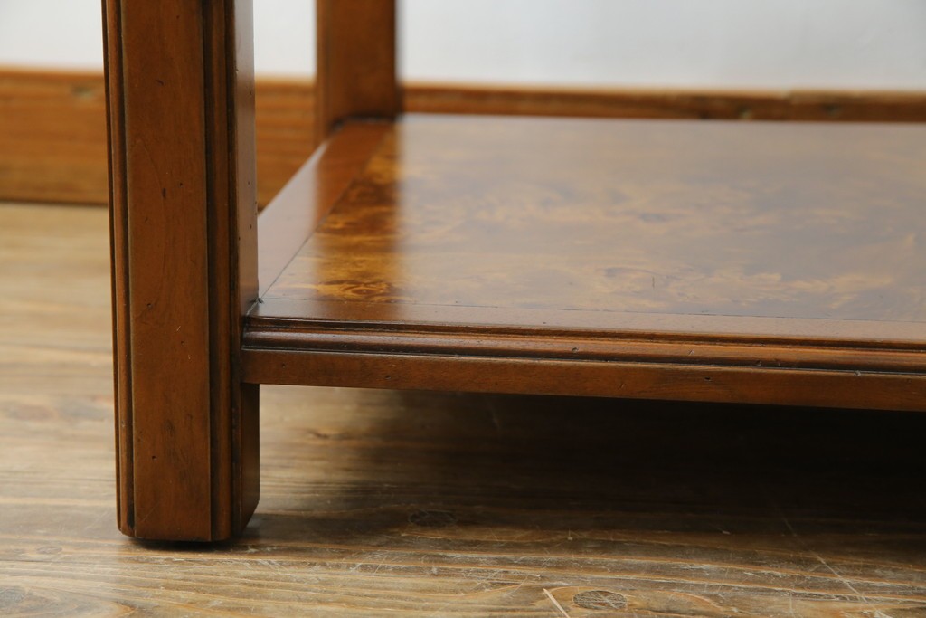 中古　美品　高級ヨーロッパ輸入家具　マホガニー材　サイドテーブル　定価約18万円　(R-055939)