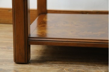 中古　美品　高級ヨーロッパ輸入家具　マホガニー材　サイドテーブル　定価約18万円　(R-055939)