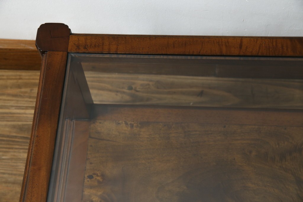 中古　美品　高級ヨーロッパ輸入家具　マホガニー材　サイドテーブル　定価約18万円　(R-055939)