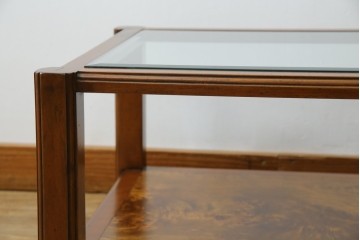 中古　美品　高級ヨーロッパ輸入家具　マホガニー材　サイドテーブル　定価約18万円　(R-055939)