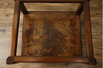 中古　美品　高級ヨーロッパ輸入家具　マホガニー材　サイドテーブル　定価約18万円　(R-055939)