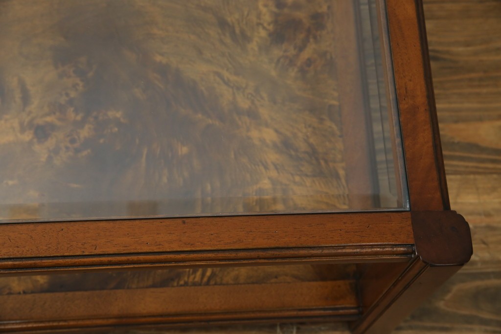 中古　美品　高級ヨーロッパ輸入家具　マホガニー材　サイドテーブル　定価約18万円　(R-055939)