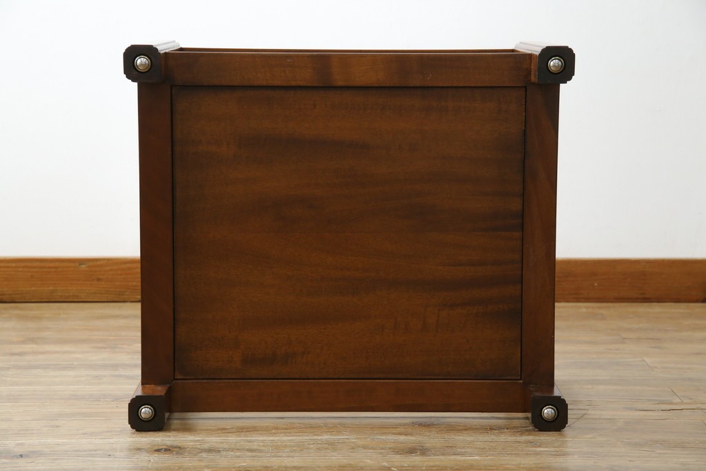 中古　美品　高級ヨーロッパ輸入家具　マホガニー材　サイドテーブル　定価約18万円　(R-055939)