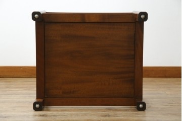 中古　美品　高級ヨーロッパ輸入家具　マホガニー材　サイドテーブル　定価約18万円　(R-055939)