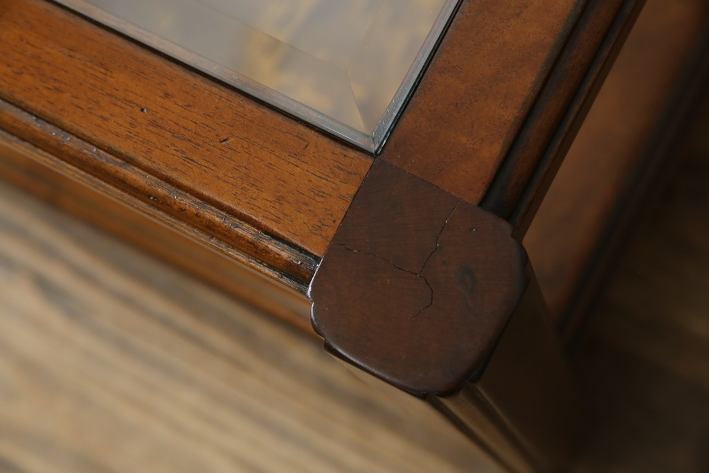 中古　美品　高級ヨーロッパ輸入家具　マホガニー材　サイドテーブル　定価約18万円　(R-055939)