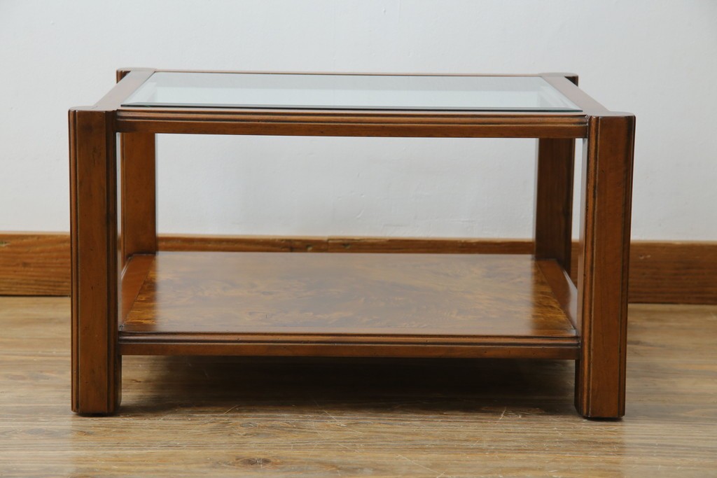 中古　美品　高級ヨーロッパ輸入家具　マホガニー材　サイドテーブル　定価約18万円　(R-055939)