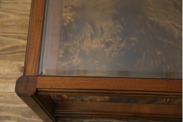 中古　美品　高級ヨーロッパ輸入家具　マホガニー材　サイドテーブル　定価約18万円　(R-055939)