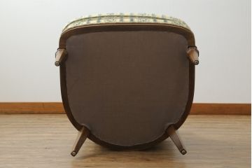 中古　美品　DREXEL HERITAGE(ドレクセルヘリテイジ)　温かみある色合いがかわいらしい1人掛けソファ+オットマンセット(一人掛け、アームチェア)(R-055943)