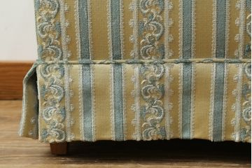 中古　美品　DREXEL HERITAGE(ドレクセルヘリテイジ)　上品な佇まいが魅力的な1人掛けソファ+オットマンセット(一人掛け、アームチェア)(R-055944)