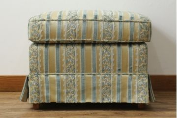 中古　美品　DREXEL HERITAGE(ドレクセルヘリテイジ)　上品な佇まいが魅力的な1人掛けソファ+オットマンセット(一人掛け、アームチェア)(R-055944)