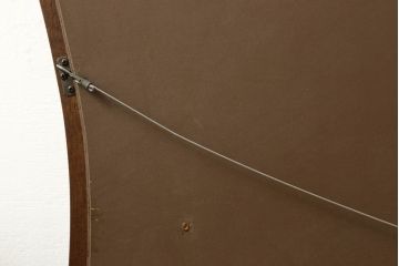 中古　美品　DREXEL HERITAGE(ドレクセルヘリテイジ)　Touraine(ツーレイン)　マホガニー材　凝ったつくりのウォールミラー(壁掛け鏡)(R-055961)