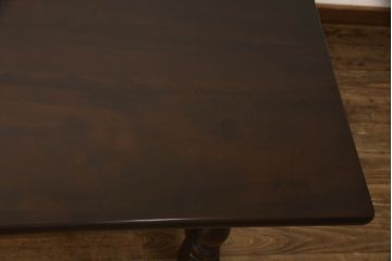中古　松本民芸家具　特注サイズ　洗練されたモダンな佇まいが魅力のLT型卓(ダイニングテーブル、4人掛け、6人掛け)(R-055965)