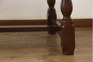 中古　松本民芸家具　特注サイズ　洗練されたモダンな佇まいが魅力のLT型卓(ダイニングテーブル、4人掛け、6人掛け)(R-055965)