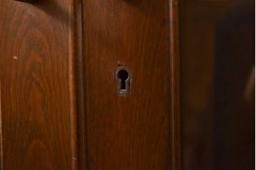 和製アンティーク　シックな色合いと品のある佇まいが魅力的な本箱(ブックケース、本棚、戸棚、収納棚)(R-055966)