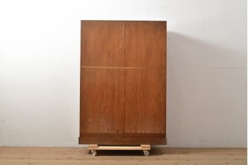 和製アンティーク　シックな色合いと品のある佇まいが魅力的な本箱(ブックケース、本棚、戸棚、収納棚)(R-055966)