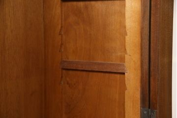 和製アンティーク　シックな色合いと品のある佇まいが魅力的な本箱(ブックケース、本棚、戸棚、収納棚)(R-055966)