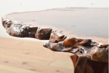和製ビンテージ　カリン材(花梨材)　迫力ある佇まいが魅力的な座卓(ローテーブル、センターテーブル、ヴィンテージ)(R-055972)