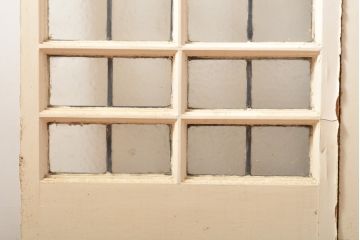 イギリスアンティーク建具　かわいいダイヤのステンドグラス入り!おしゃれなアーチ型のドア3枚セット(扉)(R-055975)
