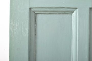アンティーク建具　イギリス製　レトロなペイントがおしゃれなステンドグラスドア1枚(扉、玄関ドア)(R-055979)