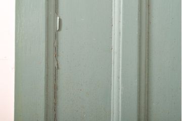 アンティーク建具　イギリス製　レトロなペイントがおしゃれなステンドグラスドア1枚(扉、玄関ドア)(R-055979)