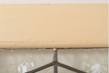 イギリスアンティーク　シャビーな風合いがお洒落なステンドグラスドア1枚(扉、ガラス戸、建具)(R-055980)