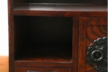 中古　美品　岩谷堂箪笥　力強い杢目が魅力的な小引き出し(卓上収納、小物収納)(R-055994)