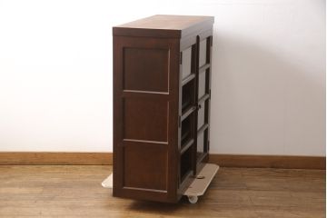 中古　松本民芸家具　脚か台輪を取り付けてリメイク!小ぶりなサイドボード(キャビネット、本箱、戸棚、収納棚)(R-056013)