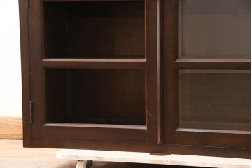 中古　松本民芸家具　脚か台輪を取り付けてリメイク!小ぶりなサイドボード(キャビネット、本箱、戸棚、収納棚)(R-056013)