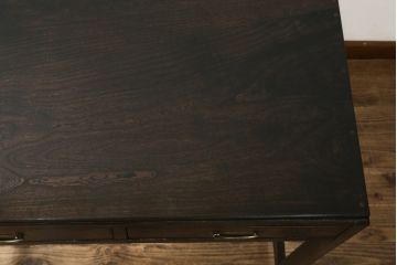 和製アンティーク　昭和初期　栓材　味のあるレトロな佇まいがお洒落な平机(サイドテーブル、コンソールテーブル、作業台、ワークデスク、在宅用、在宅ワーク用、花台、飾り台)(R-056020)