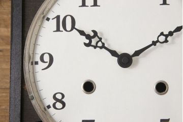 昭和レトロ　電池式　レトロモダンなデザインが魅力的な掛け時計(柱時計、古時計)(R-056022)