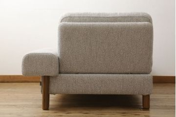 中古　展示美品　2019年8月購入　エスティック　フォルマックス(formax)　パンナ(PANNA)　フェザー　ナチュラルな空間づくりにおすすめの2P片肘ソファ(右)+片肘ロングシートソファ(左)セット(二人掛けソファ、カウチソファ、ロングソファ)(定価約86万8千円)(R-056023)