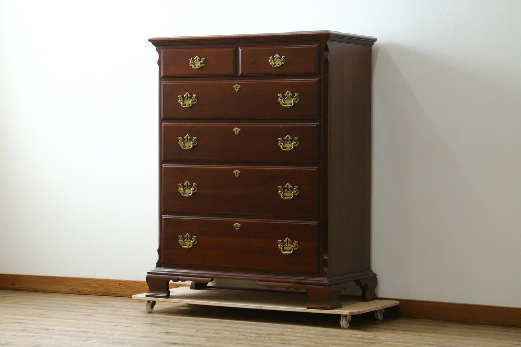 中古　美品　ペンシルバニアハウス(PENNSYLVANIA HOUSE)　品のある佇まいが美しいクラシックチェスト　(R-056024)