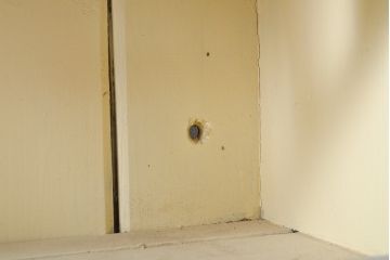 フランスアンティーク　パイン材　2色のペイントカラー使いがお洒落なウォールラック(壁掛け、棚、皿立て、オープンラック、飾り棚)(R-056030)