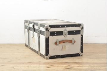 和製ビンテージ　インダストリアルなお部屋づくりにオススメの船トランク(ディスプレイ、収納、ヴィンテージ)(R-056041)