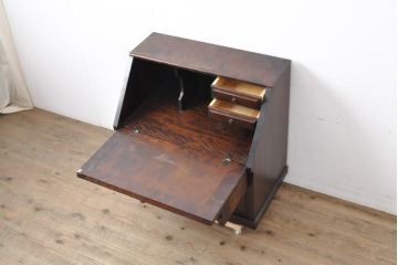 中古　北海道民芸家具　コンパクトで使い勝手の良いライティングビューロー(チェスト、ワークデスク、在宅ワーク用デスク、机)(R-056043)