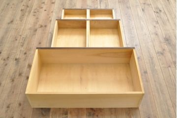 中古　北海道民芸家具　コンパクトで使い勝手の良いライティングビューロー(チェスト、ワークデスク、在宅ワーク用デスク、机)(R-056043)