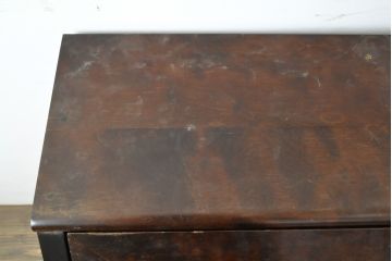 中古　北海道民芸家具　コンパクトで使い勝手の良いライティングビューロー(チェスト、ワークデスク、在宅ワーク用デスク、机)(R-056043)