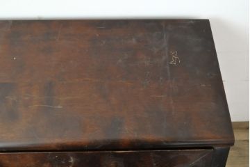 中古　北海道民芸家具　コンパクトで使い勝手の良いライティングビューロー(チェスト、ワークデスク、在宅ワーク用デスク、机)(R-056043)